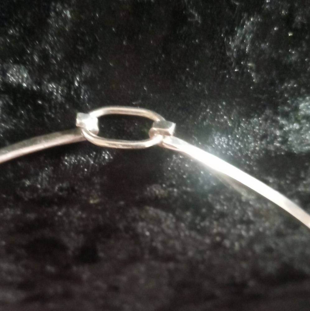 Uma sterling silver choker with a large genuine topaz pendant in 925. marked - Picture 7 of 12